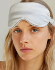 Silk Eye Mask Silver Grey