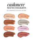 Cashmere Matte Eyelights - Matte, wischfeste Creme-Lidschatten