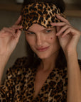 Silk Eye Mask Leopard Print
