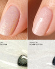 MANUCURIST Green™ Nagellack - Shimmery Top Coat Silver