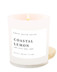 Duftkerze Coastal Lemon - Sojawachskerze mit Zitrone, Bergamotte, Jasmin, Meersalz & Sandelholz