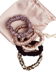 Skinny Scrunchies aus Seide - Cameo Rose