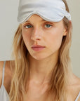 Silk Eye Mask Silver Grey