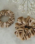Silk Scrunchie French Beige M