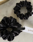 Silk Scrunchie Midnight Black S