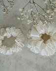 Silk Scrunchie Powder White S