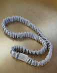 Silk Headband Silver Grey