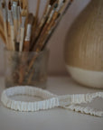 Silk Headband Powder White