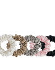 5 Silk Scrunchies - Set