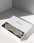 Silk Eye Mask Silver Grey