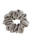 Silk Scrunchie Silver Grey M