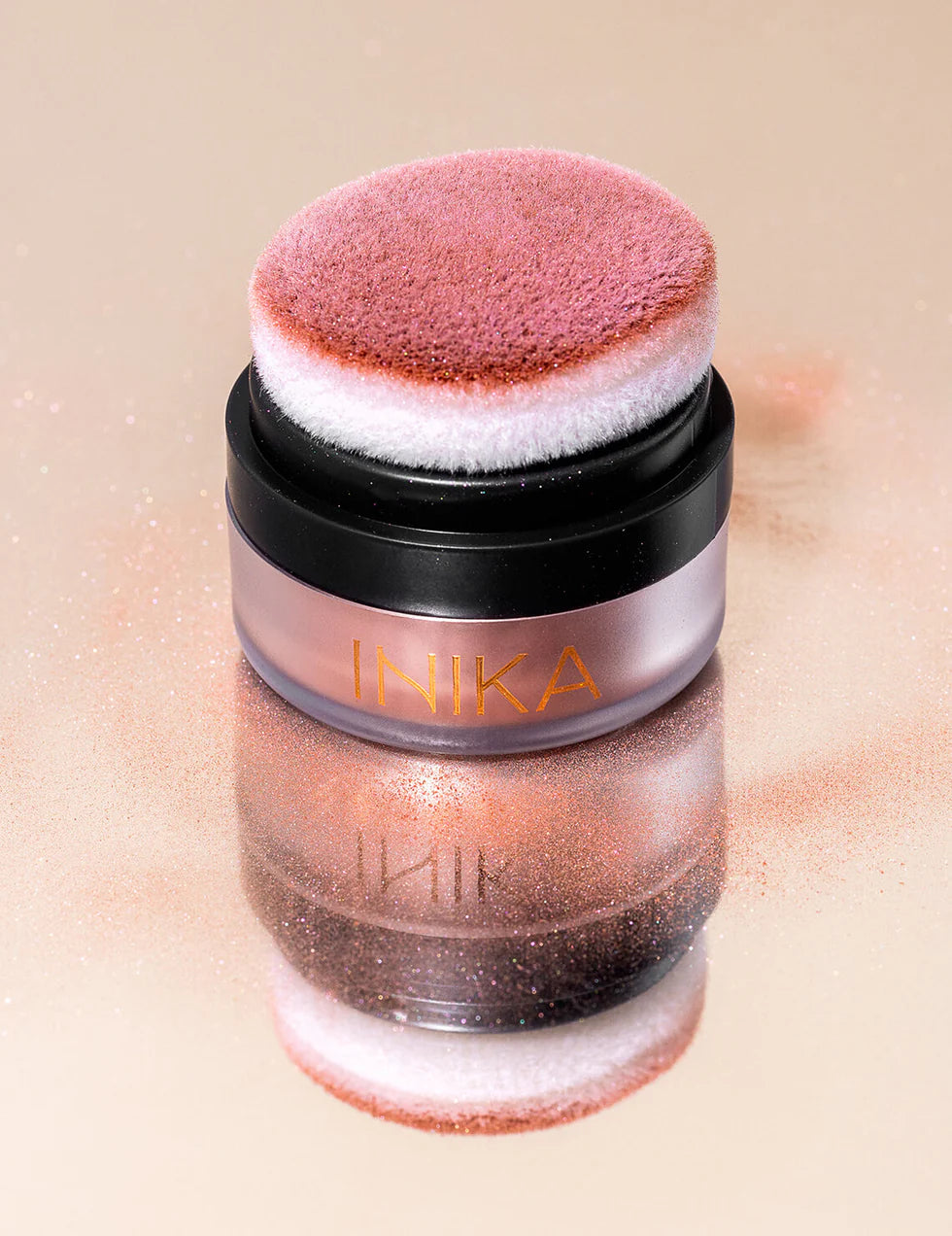 INIKA Organic Mineral Blush Puff Pot - Rosy Glow