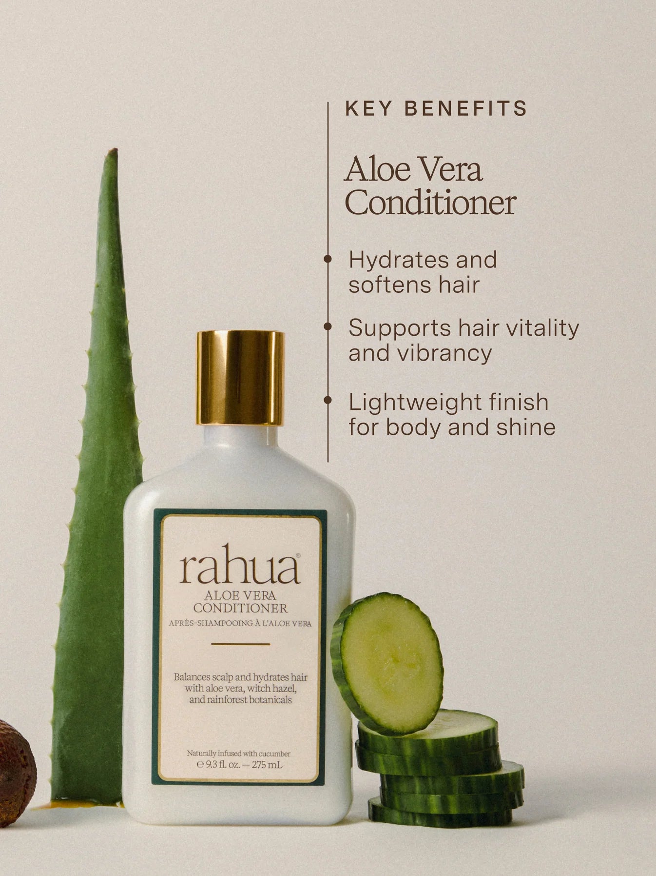 RAHUA Aoe Vera Conditioner - sanft beruhigend &amp; lindernd bei empfindlicher Kopfhaut