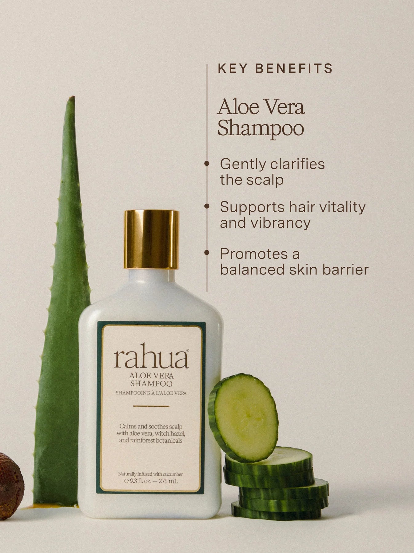 RAHUA Aloe Vera Shampoo - sanft beruhigend &amp; lindernd bei empfindlicher Kopfhaut