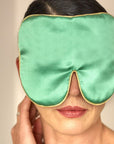 Holistic Silk - Deluxe Silk Lavender Eye Mask Jade - Extra große Anti-Aging Schlafmaske