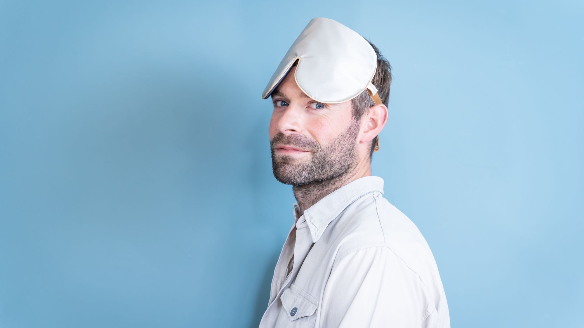 Holistic Silk - Deluxe Silk Lavender Eye Mask Silver - Extra große Anti-Aging Schlafmaske