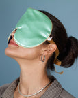 Holistic Silk - Deluxe Silk Lavender Eye Mask Jade - Extra große Anti-Aging Schlafmaske