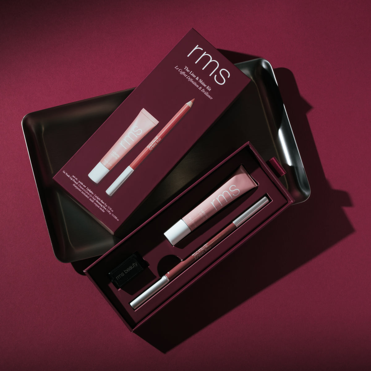 RMS Beauty The Line &amp; Shine Kit – Lip-Duo mit Lip Liner &amp; Lip Gloss – Limited Edition