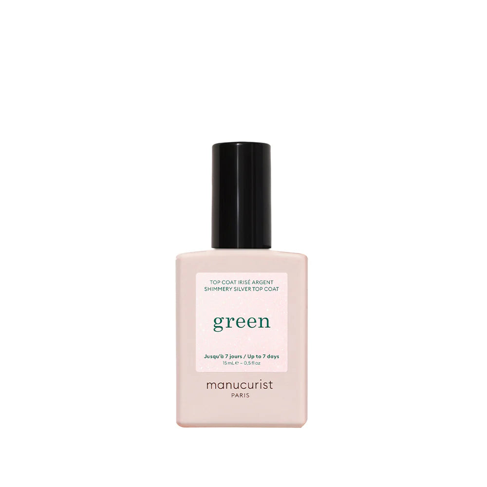 MANUCURIST Green™ Nagellack - Shimmery Top Coat Silver