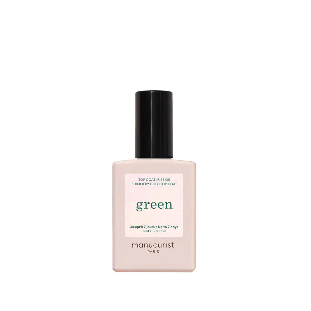 MANUCURIST Green™ Nagellack - Shimmery Top Coat Gold