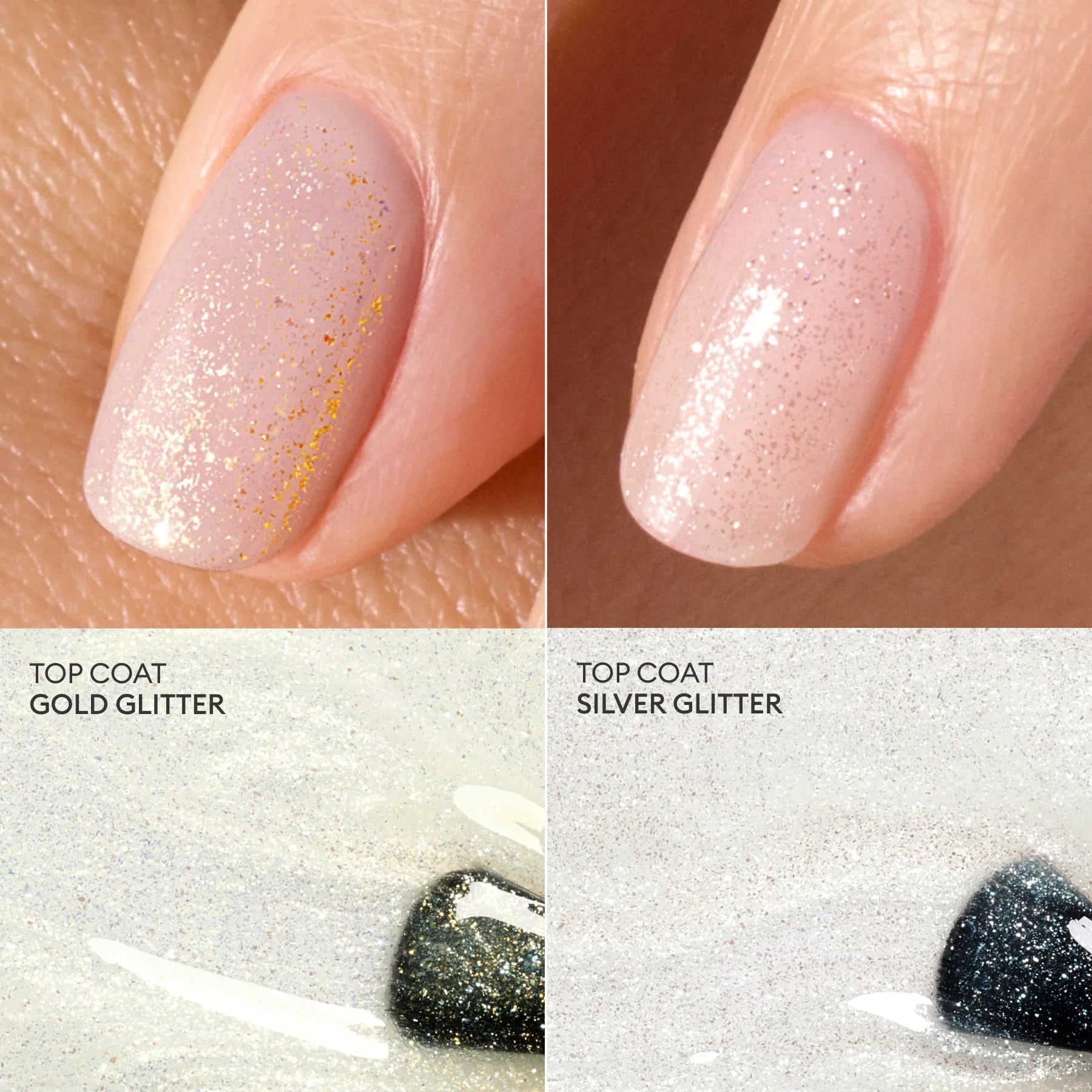 MANUCURIST Green™ Nagellack - Shimmery Top Coat Gold