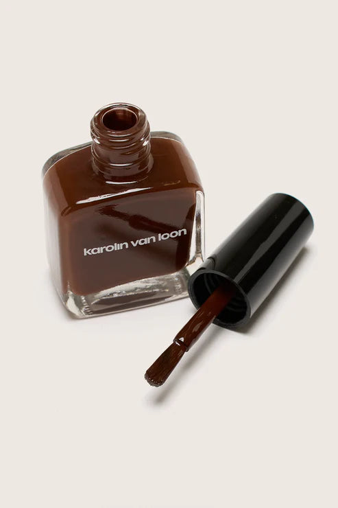 Karolin Van Loon Nagellack MAGMA NOIR - Tiefes Dunkelbraun