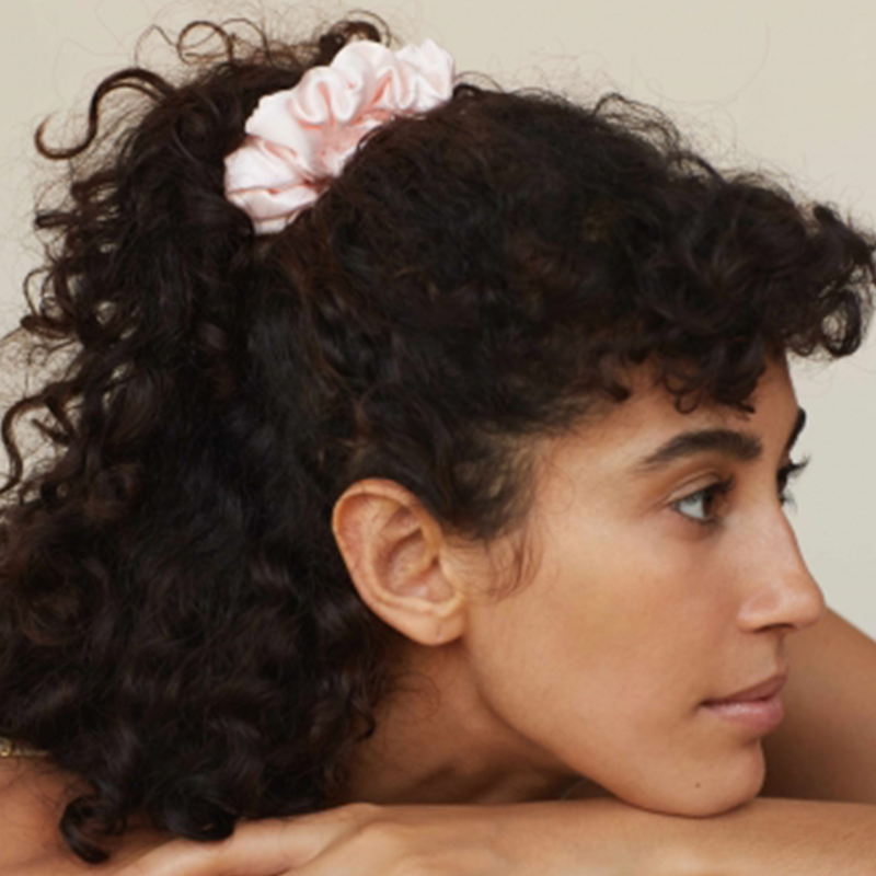 Silk Scrunchie Blush Pink M